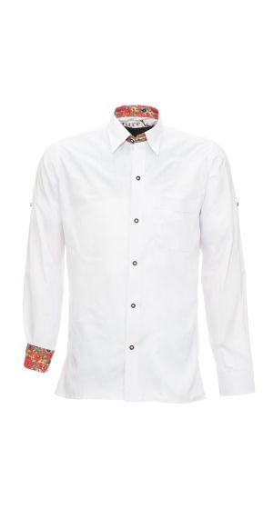 Overhemd lederhosen Wit Premium
