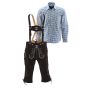 Lederhosen set C (bruine broek + blauw overhemd)