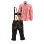 Lederhosen set A (bruine broek + rood overhemd)