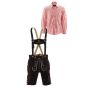Lederhosen set G (Peter broek + rood overhemd)